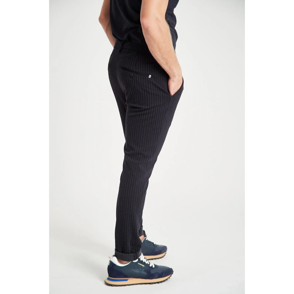 Dondup Gaubert Pinstripe Broek Blue Heren