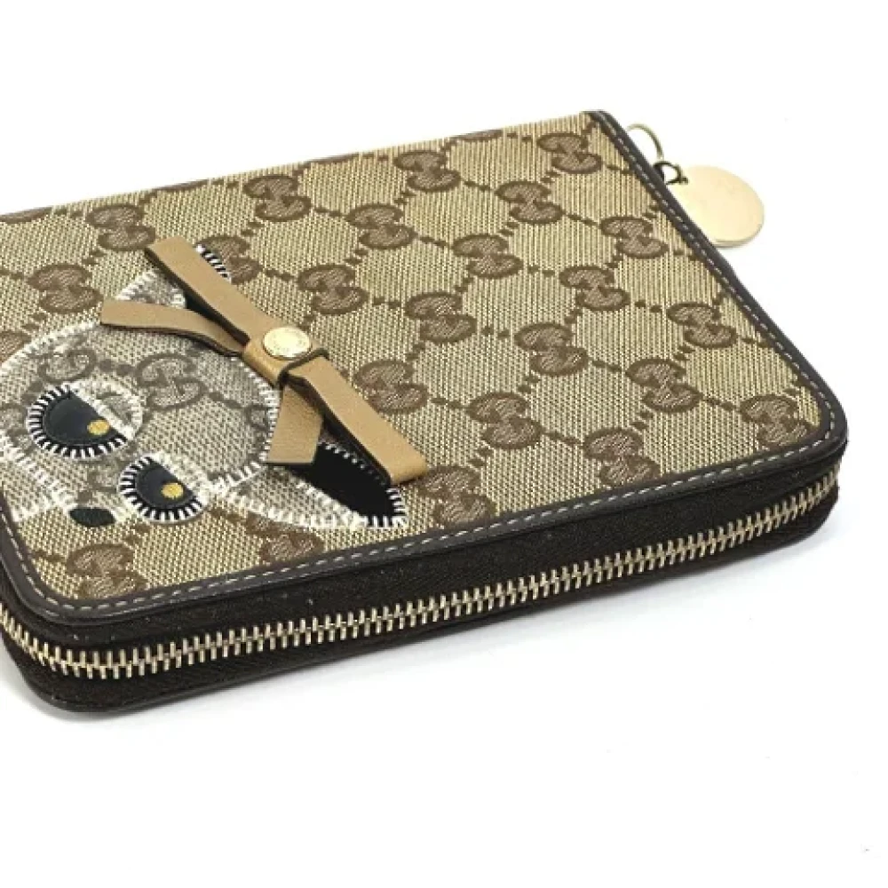 Gucci Vintage Pre-owned Canvas home-office Brown Dames
