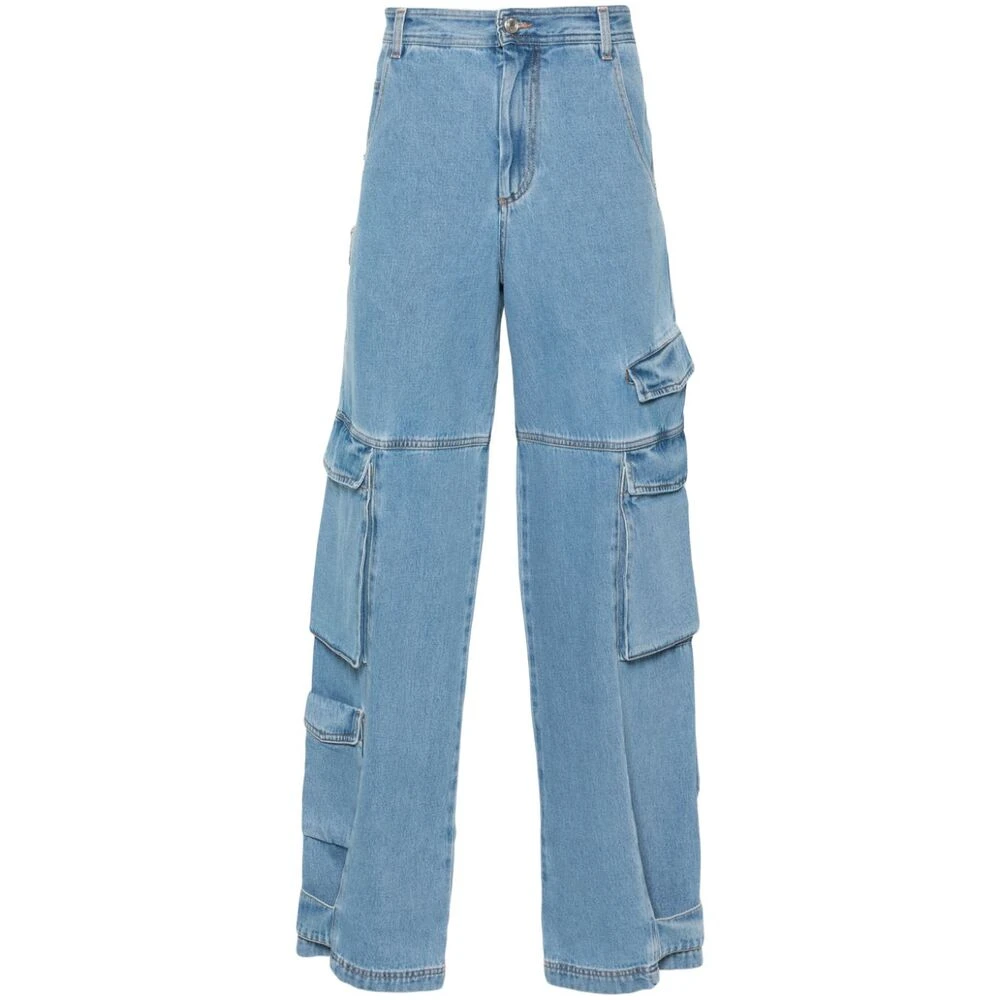 Lys Blå Denim Cargo Jeans