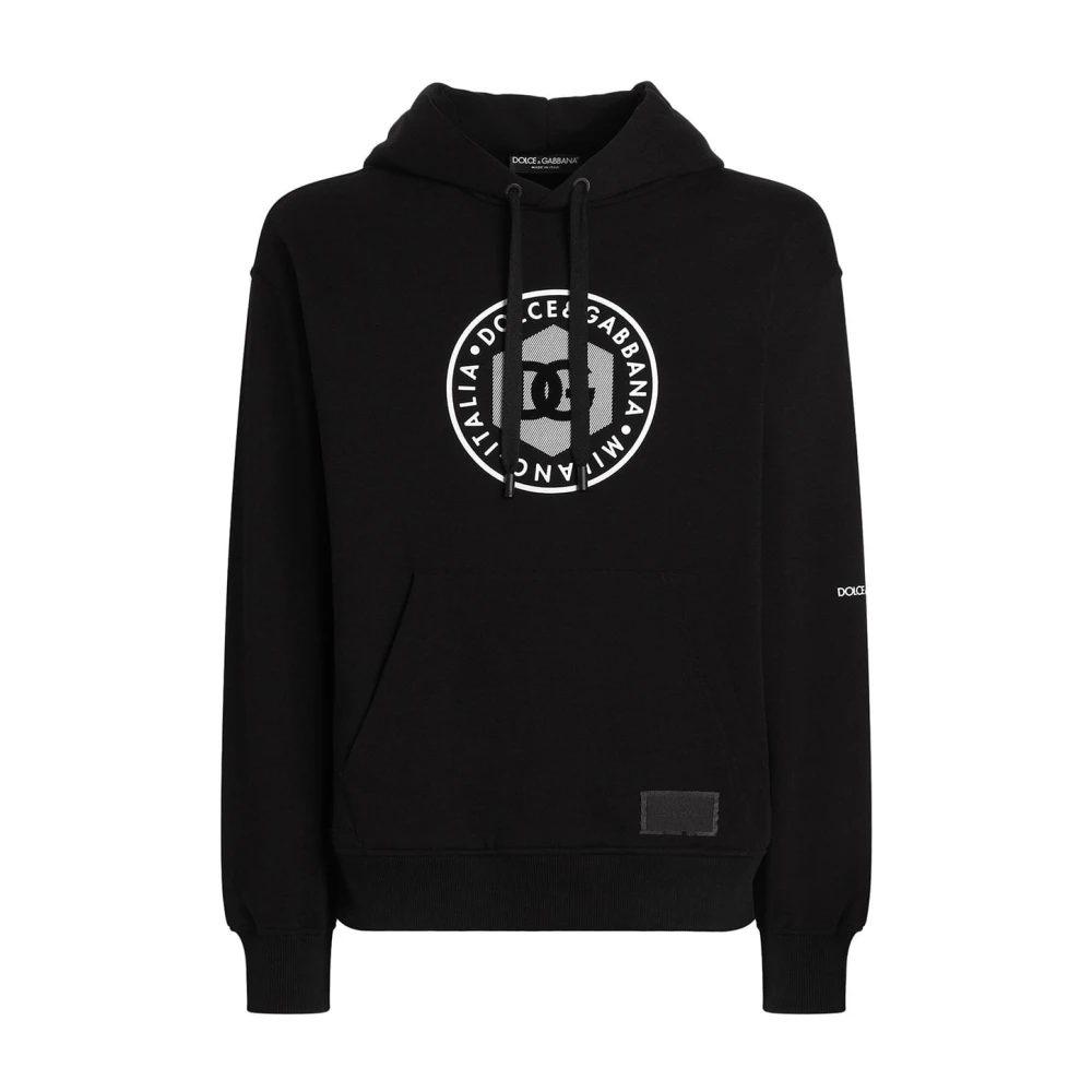 Dolce & Gabbana Casual Hoodie met Uniek Ontwerp Black Heren