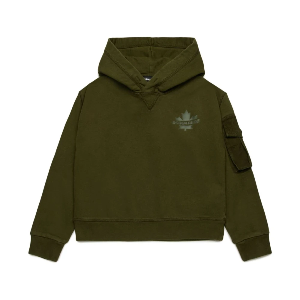 Dsquared2 Boys Green Sweatshirts,, Kids Hoodie Size 14 Y