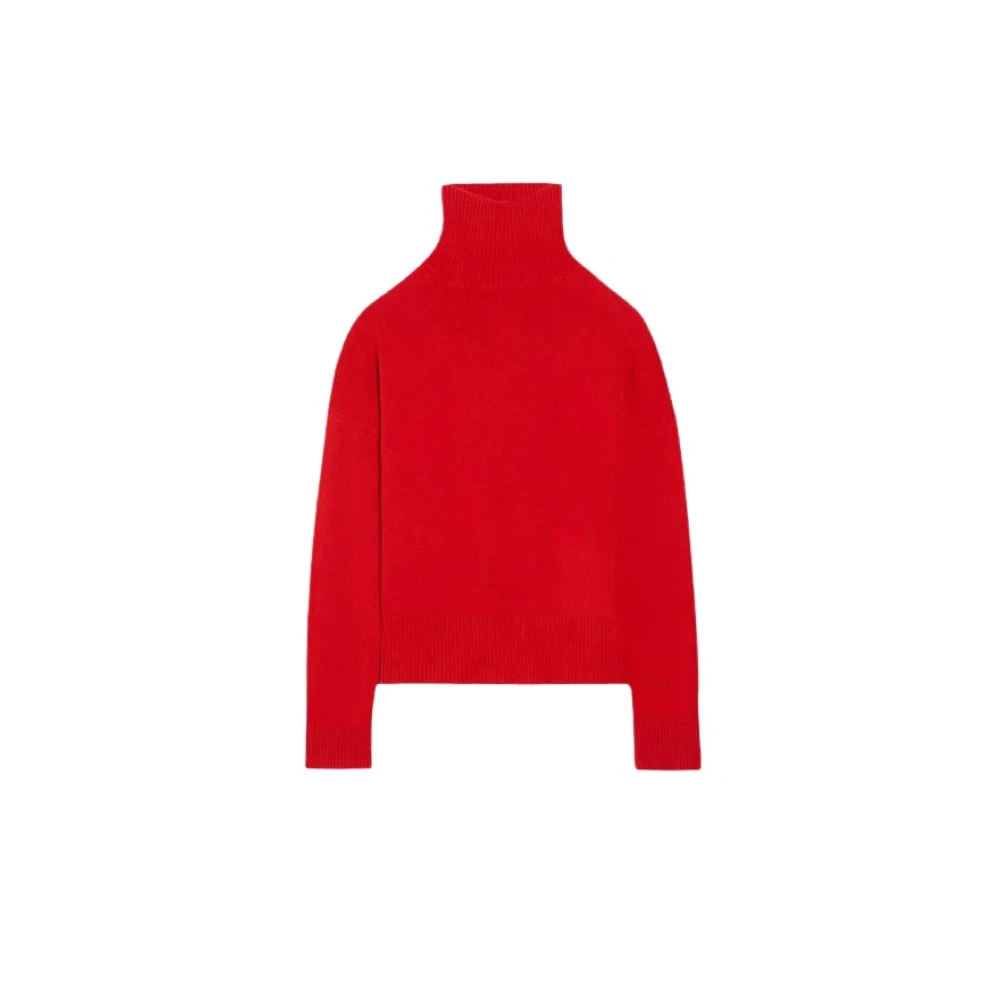 Vanessa Bruno Rode Yak Wol Rollneck Pullover Red Dames