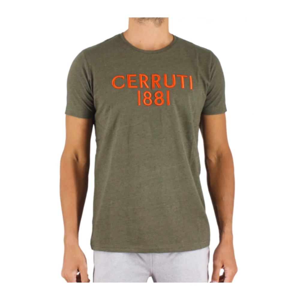 Cerruti 1881 Geborduurd Logo T-shirt Coloratura Green Heren