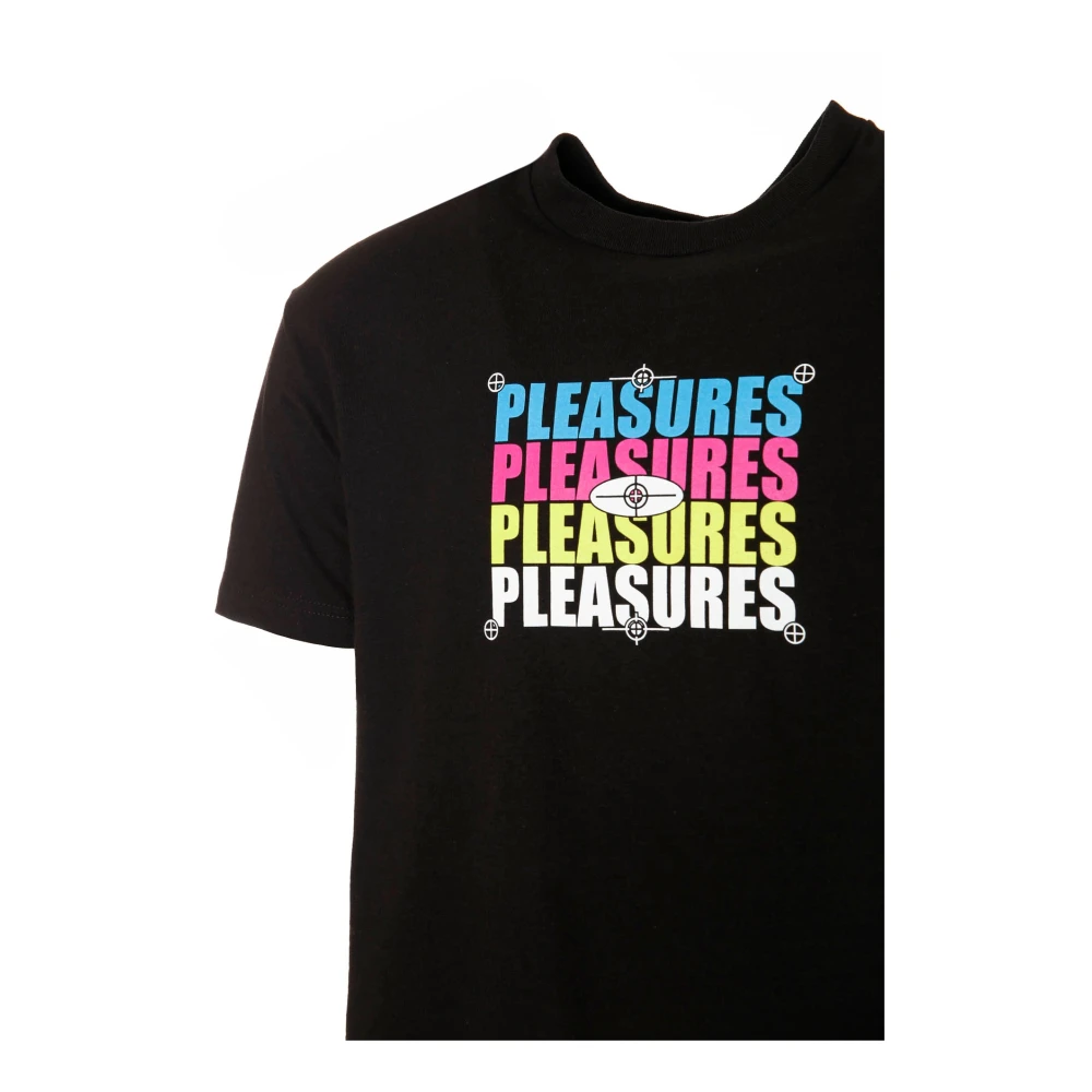 Pleasures Kleurrijk T-shirt met kunstwerkprint Black Heren