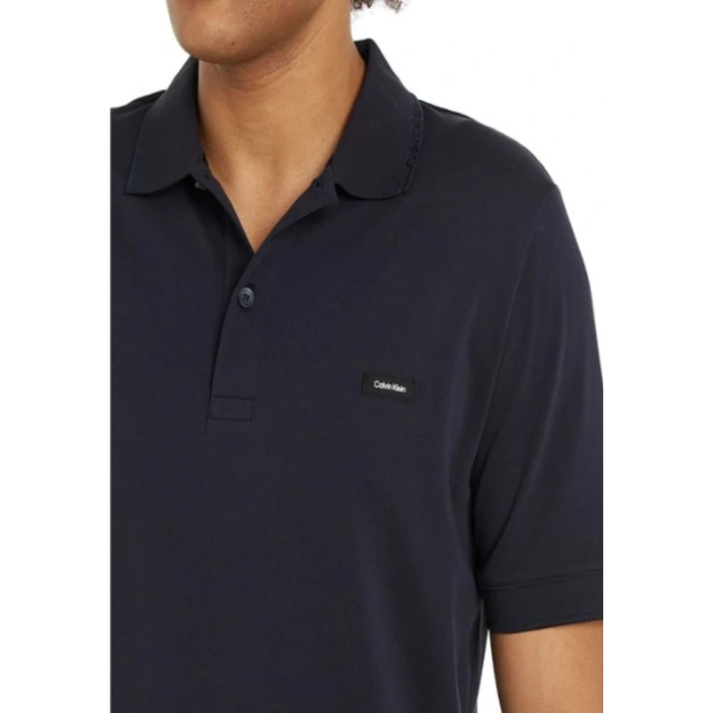 Calvin Klein Slim Fit Thermo Tech Pique Polo Blue Heren
