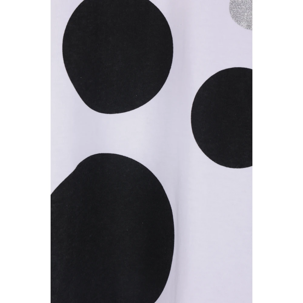 Comme des Garçons Wit Oversized T-shirt met Polkadots White Heren