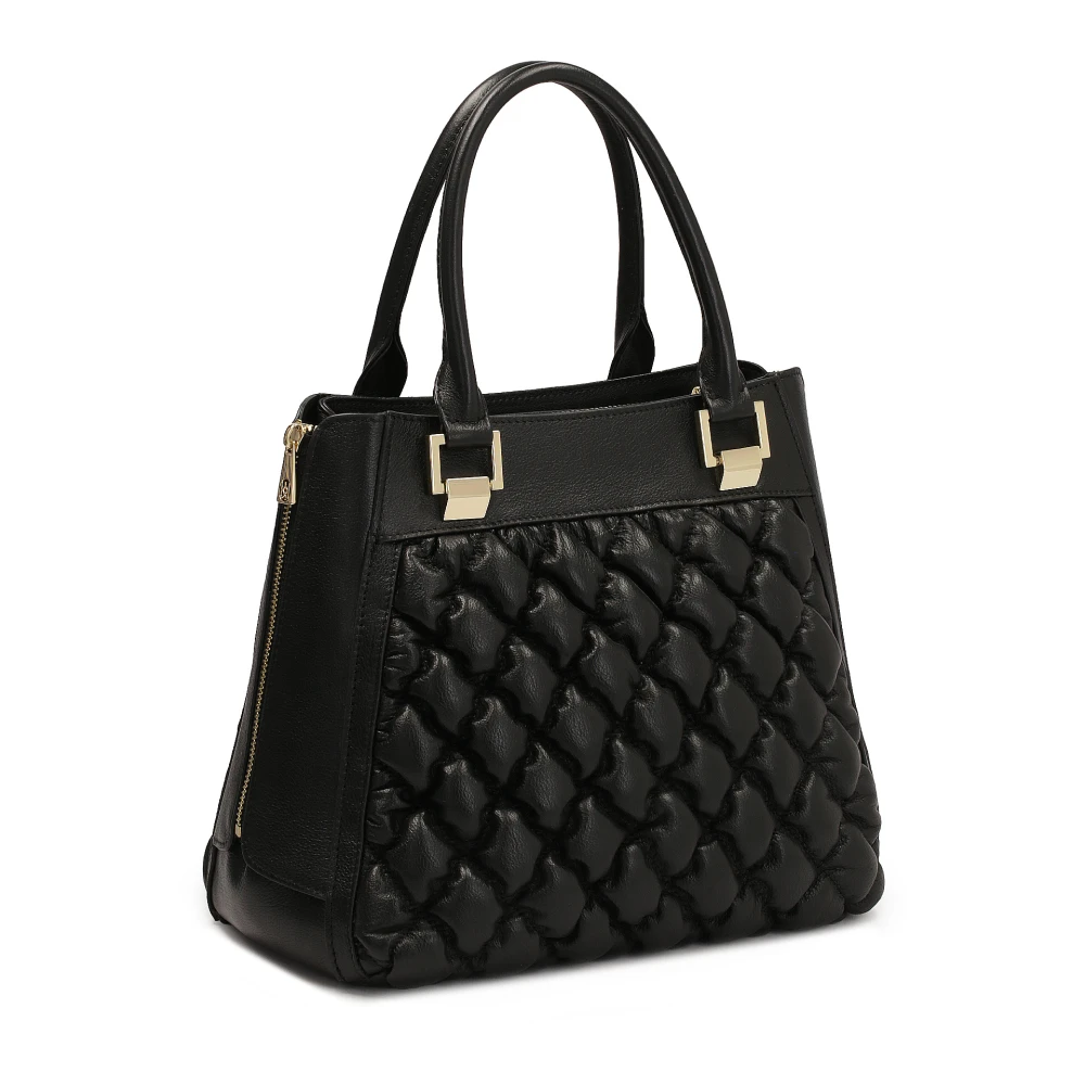 Kazar Zwarte elegante zachte leren handtas Black Dames