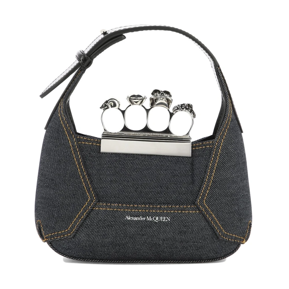 Alexander mcqueen Jewelled Hobo Handtas Blue Dames