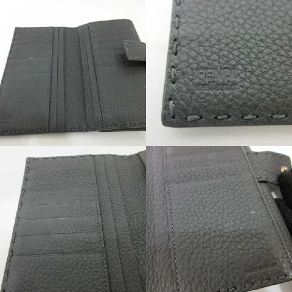 Fendi Vintage Pre-owned Leather wallets Gray Dames