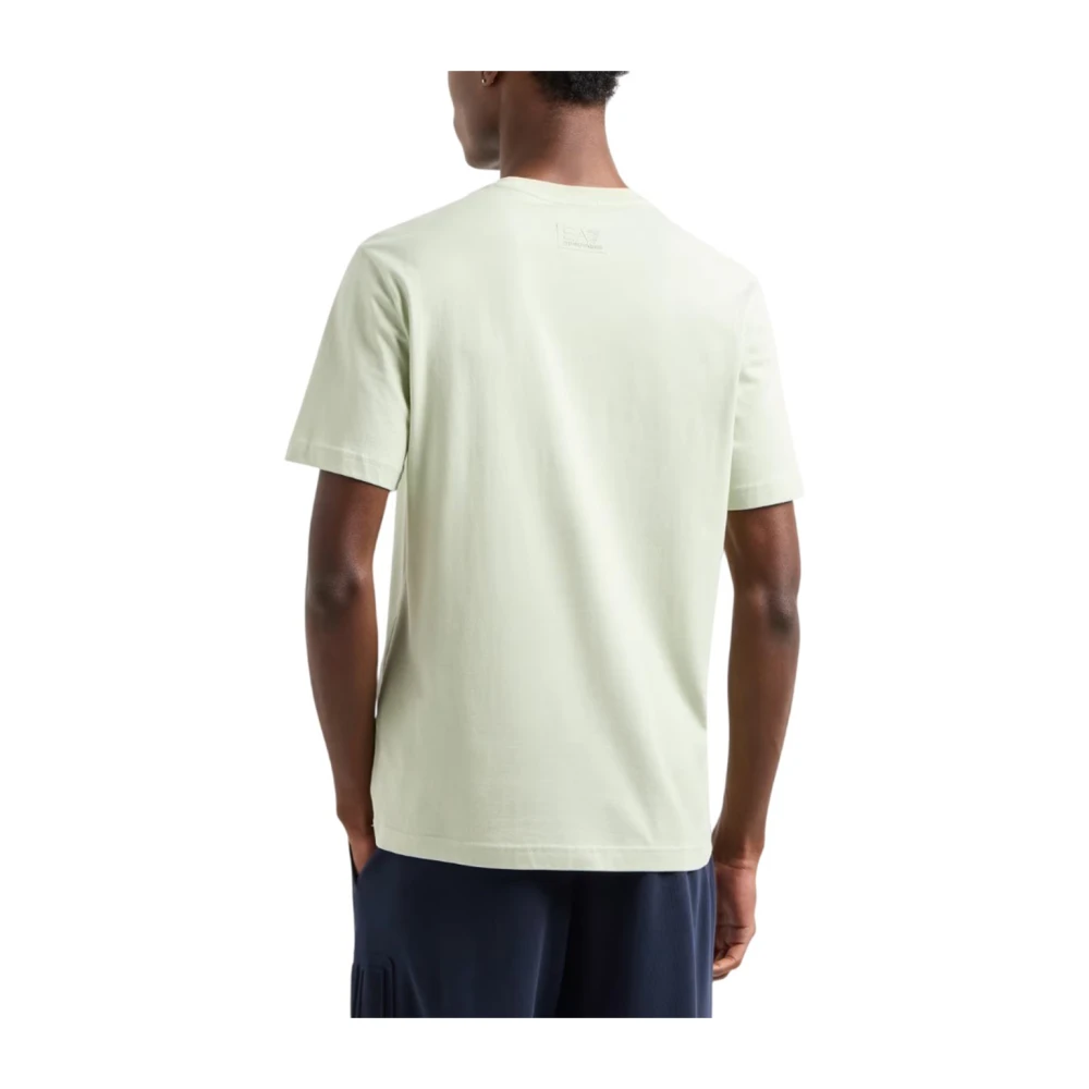Emporio Armani EA7 Korte Mouw Logo T-shirt Beige Heren
