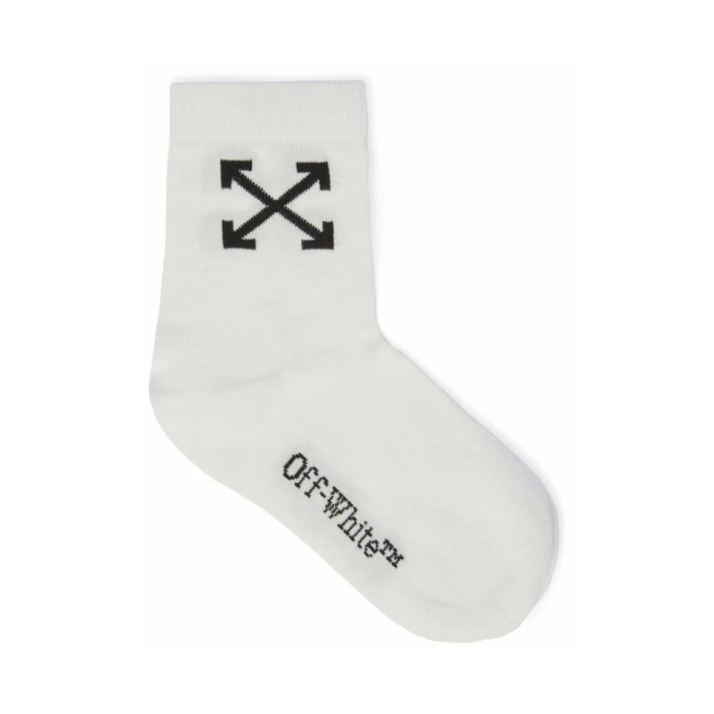 Off White Mjuka Pilar Mitten Höga Strumpor White, Pojke