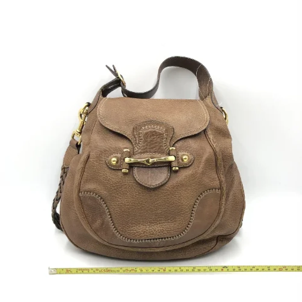 Gucci Vintage Pre-owned Leather shoulder-bags Brown Dames