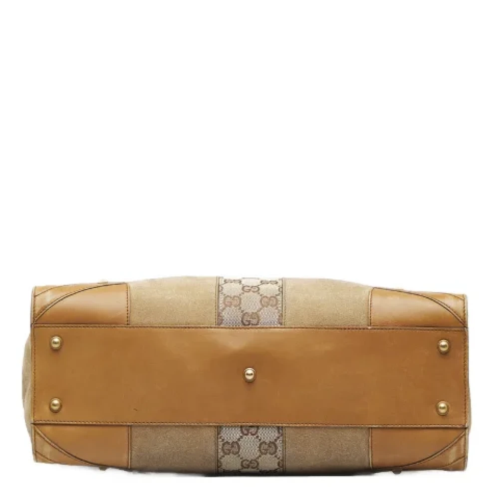 Gucci Vintage Pre-owned Suede handbags Beige Dames