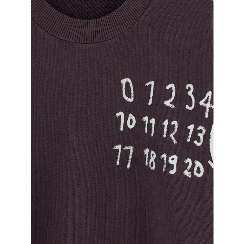 MM6 Maison Margiela Katoenen Logo Sweatshirt Purple Dames