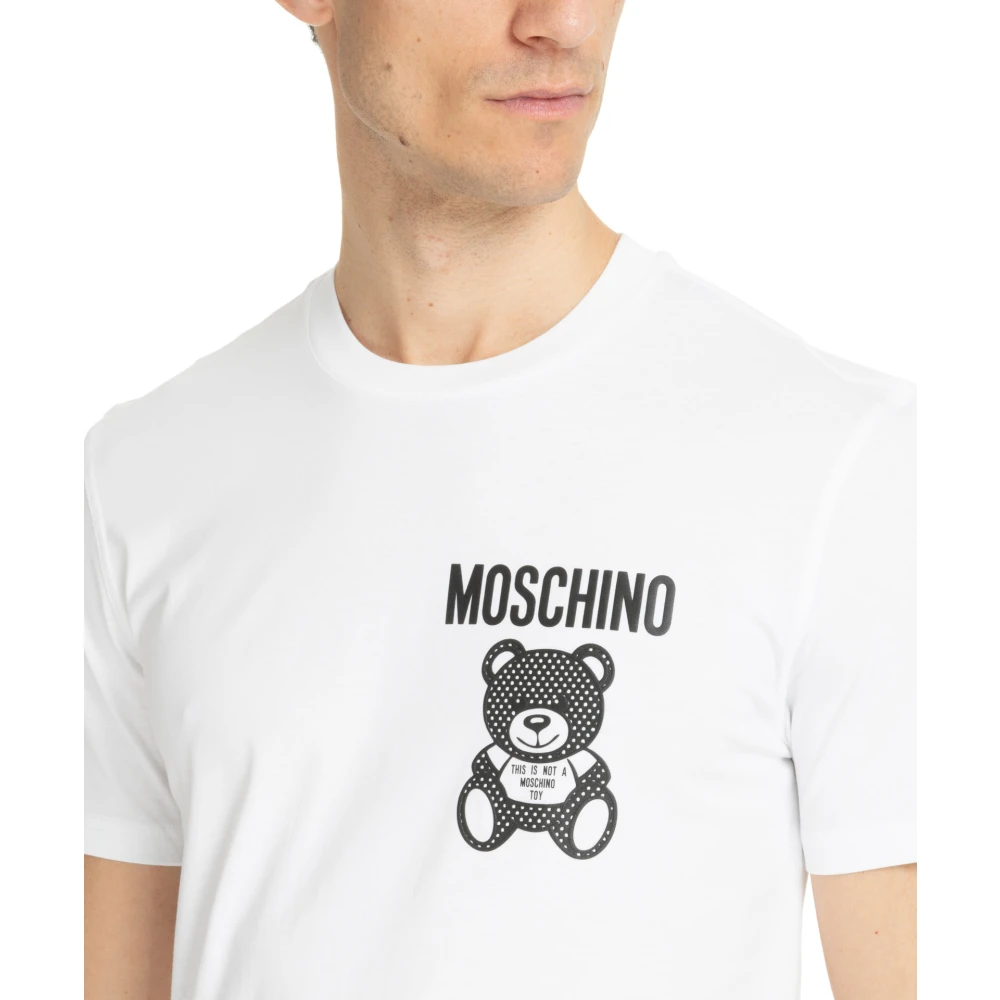 Moschino Schattige Beer Logo T-shirt White Heren