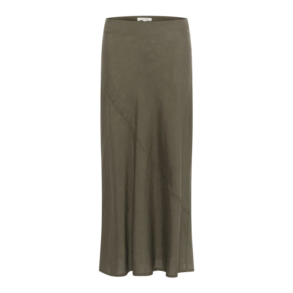 Part Two Rok met elastische taille in Kalamata Green Dames