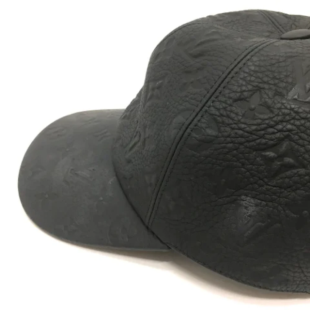 Louis Vuitton Vintage Pre-owned Leather hats Black Dames