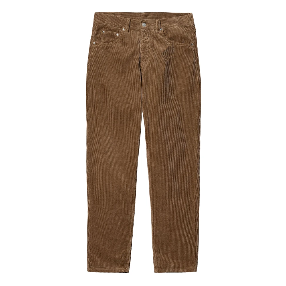 Carhartt WIP Newel Pant Cord Broek Brown Heren