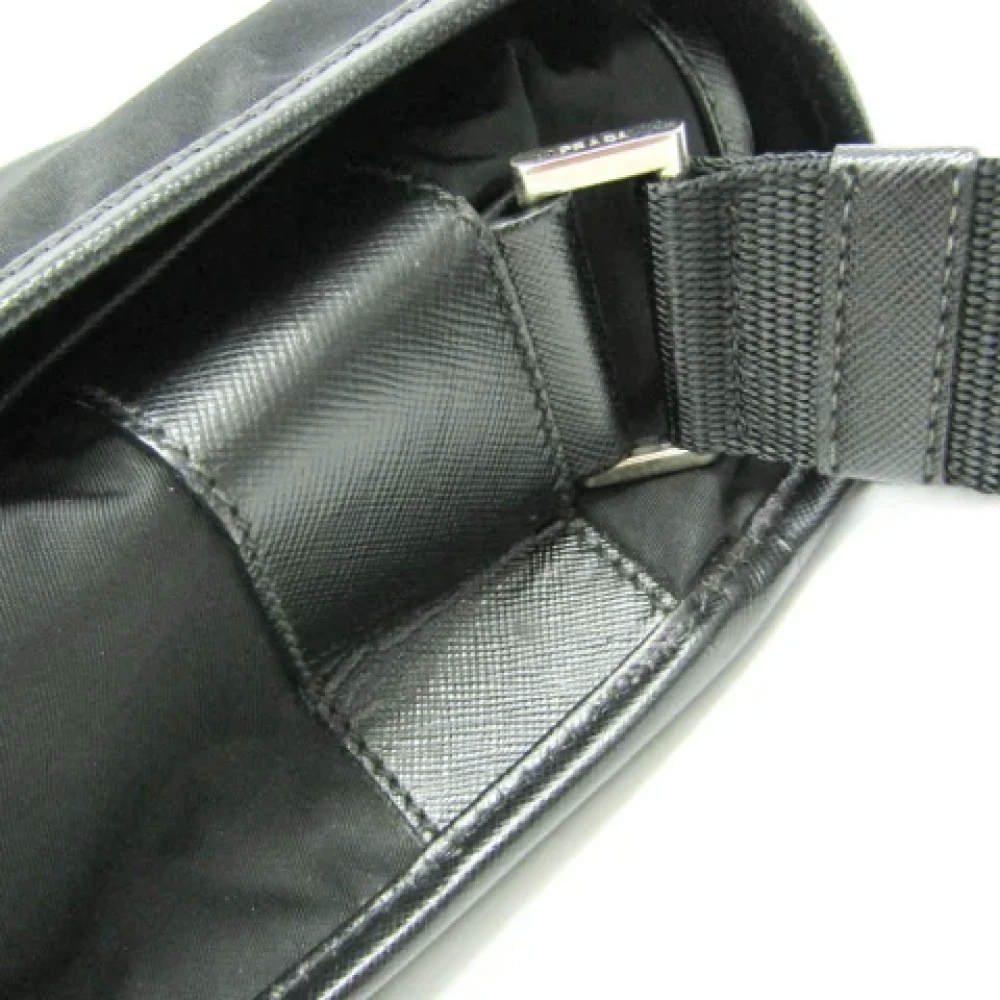 Prada Vintage Pre-owned Canvas prada-bags Black Dames