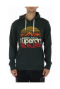 sweat-a-capuche-imprime-montagne-vert
