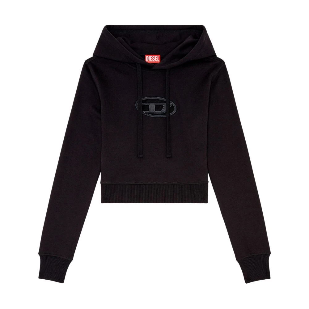 Diesel Mujer Negra Sudadera Con Capucha Aw25