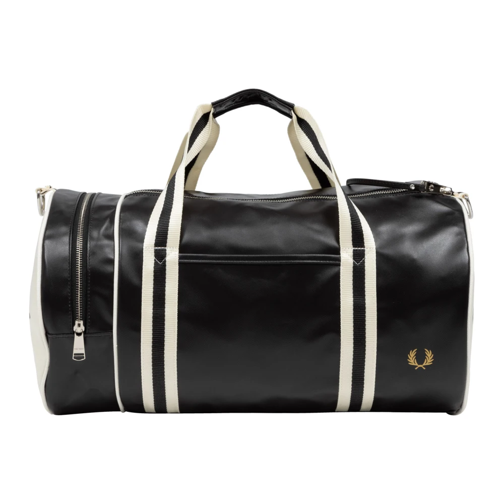 Fred Perry Classic Barrel Bag - Male - Weekend Bags - Black - One Size - Bags - Image 6