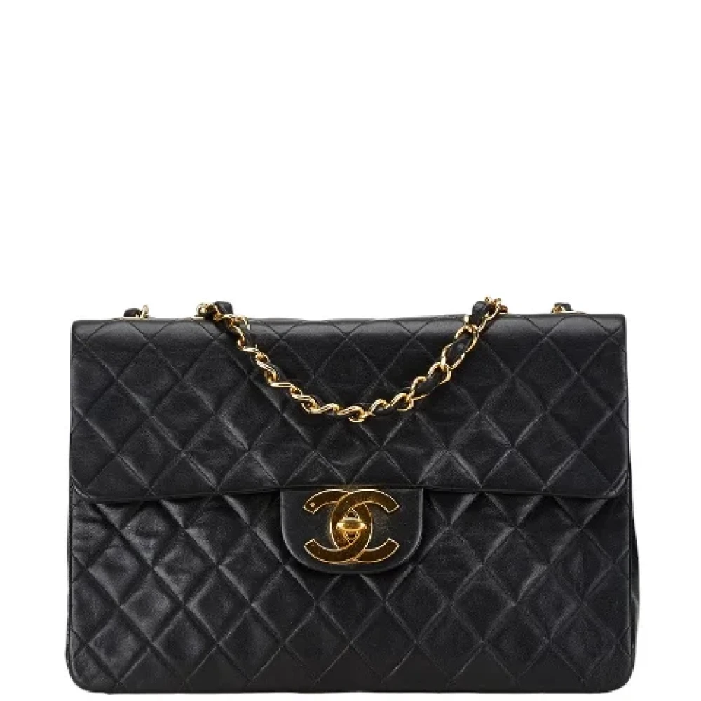 Chanel Vintage Pre-owned Leather crossbody-bags Black Dames
