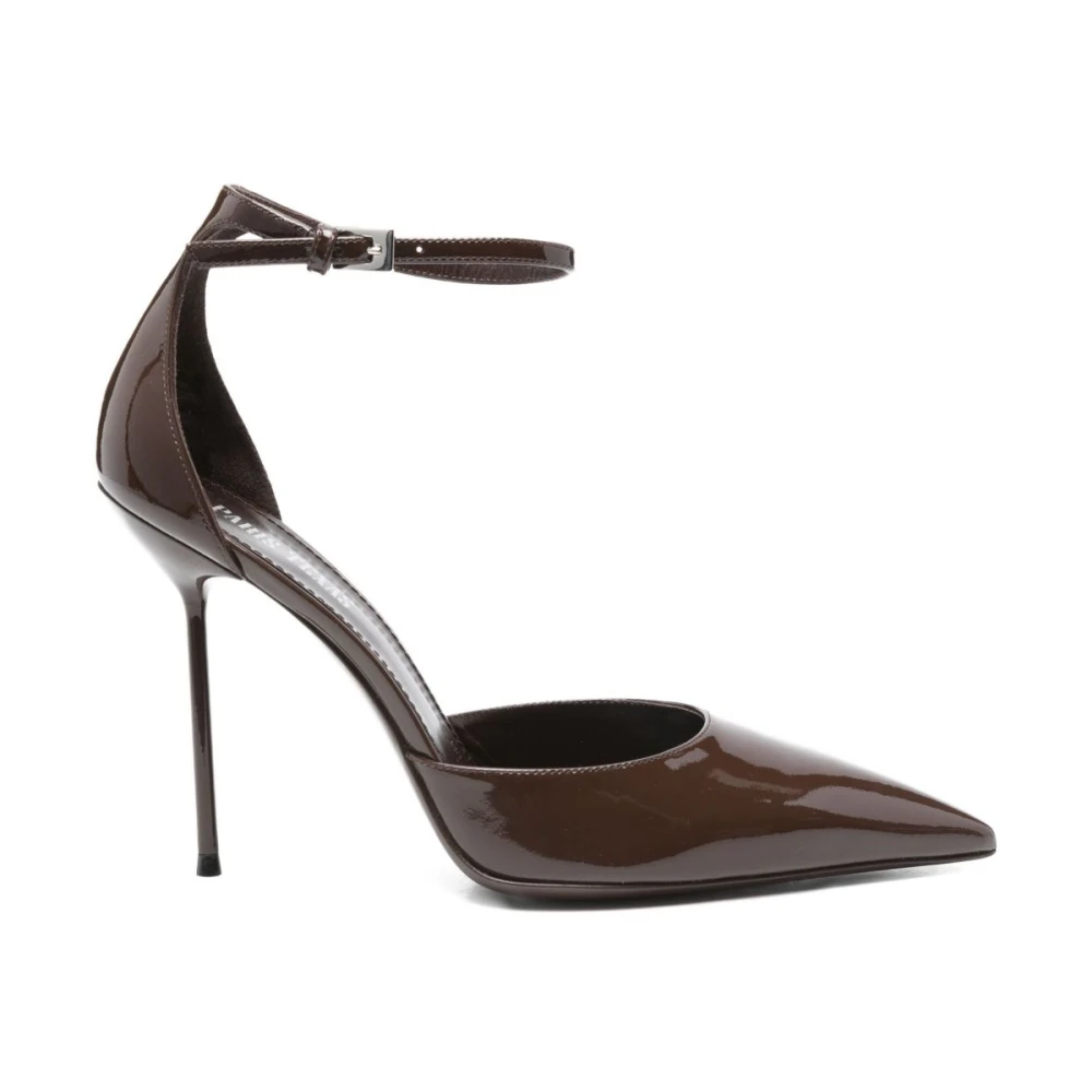 Paris Texas Women's Brown Patent Leather Pumps With Heel