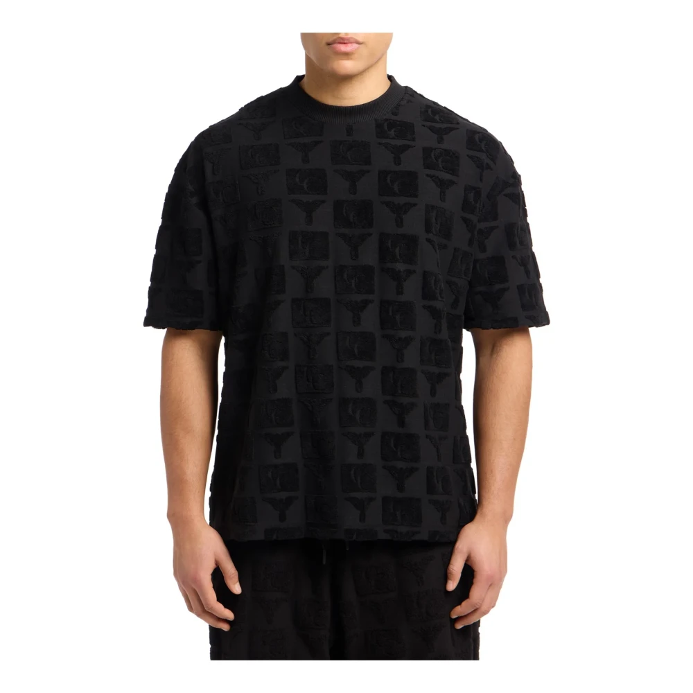 Carlo colucci Heren Zwart T-shirt Stijlvol Zomer Black Heren
