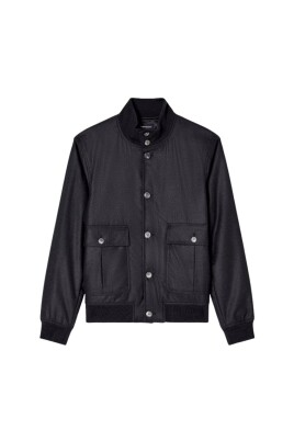 veste-blouson-grise-en-laine-flanelle
