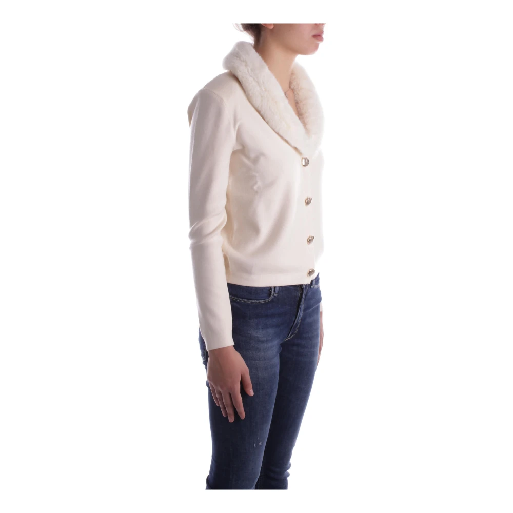 Blugirl Witte Cardigan Sweaters Voorste Knoop White Dames