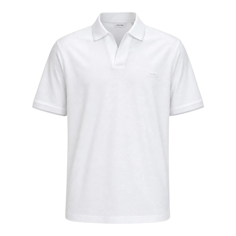 Calvin Klein Jeans, Herren, Shirts, White Cotton Polo Shirt, Weiss, (XL) - Bild 5