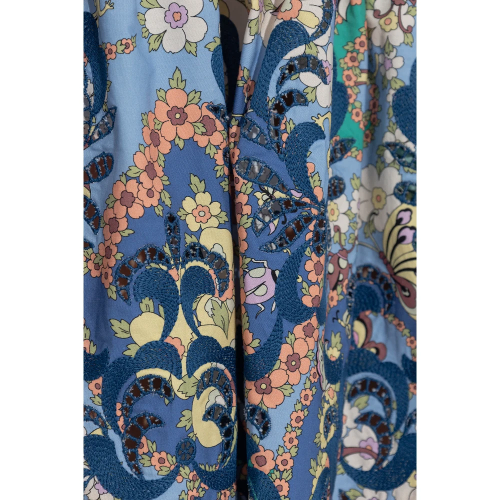 ETRO Geplooide rok met zakken Blue Dames