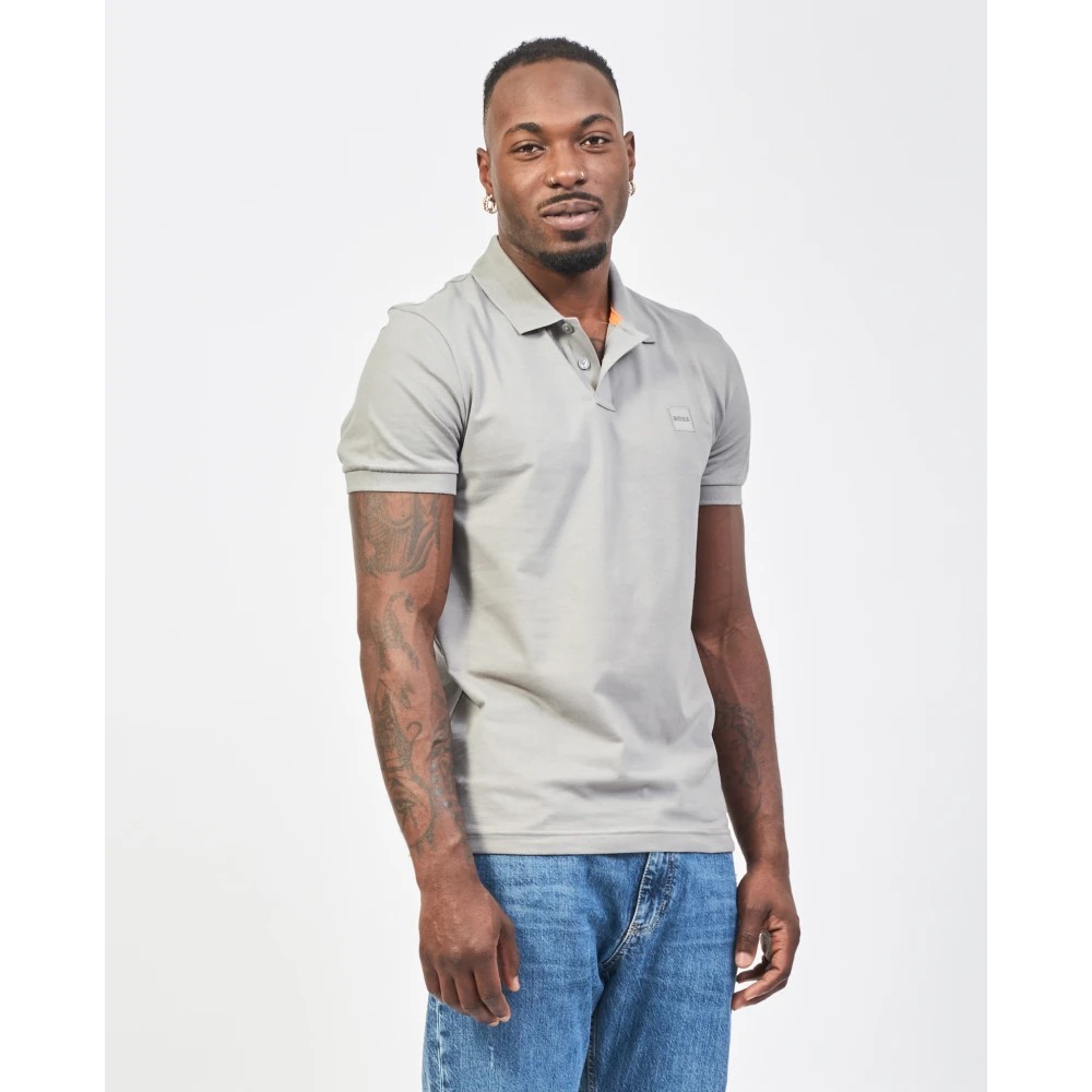 Hugo Boss Grijze Polo Passenger Korte Mouw Shirt Gray Heren