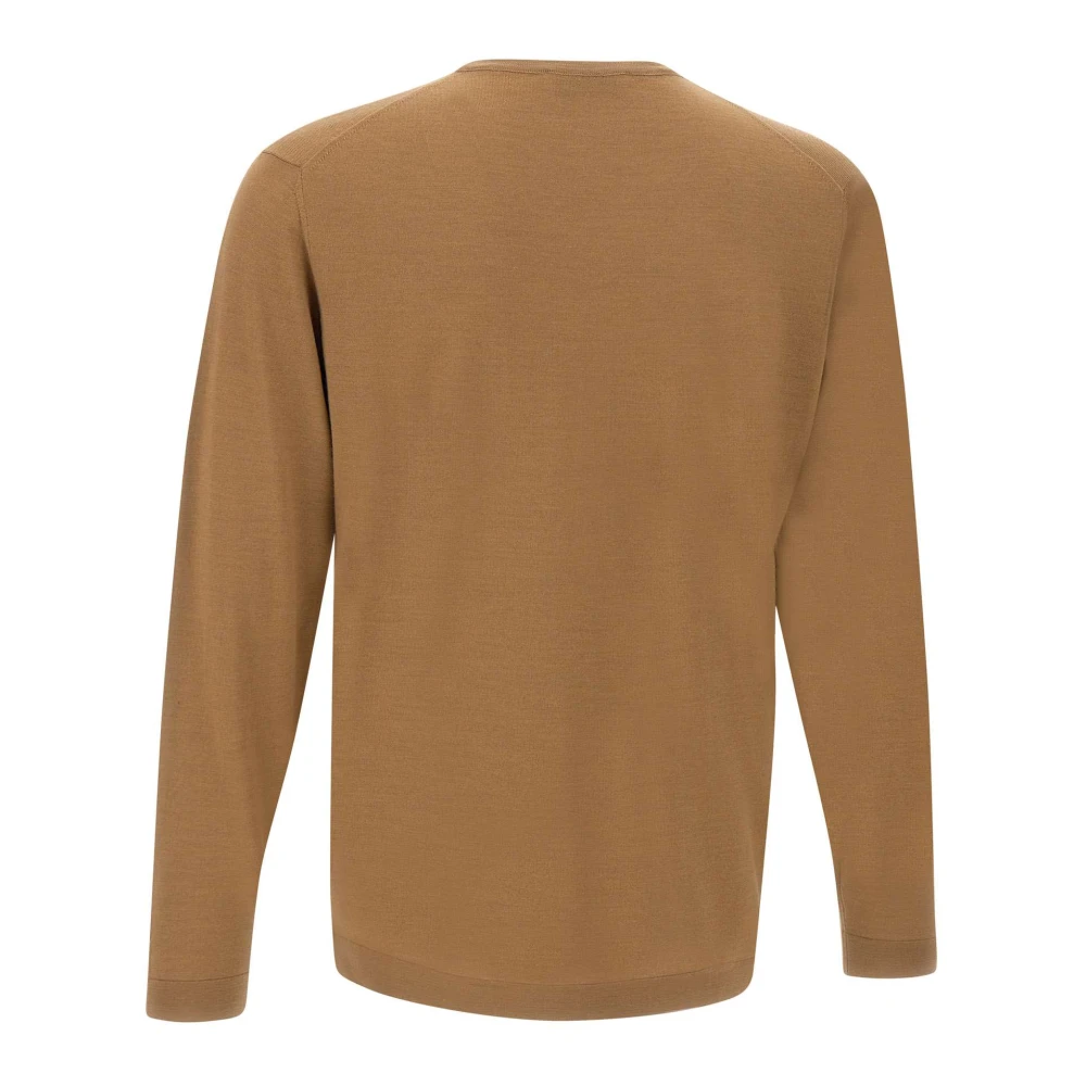 Filippo De Laurentiis Luxe Wol Zijde Kasjmier Trui Brown Heren