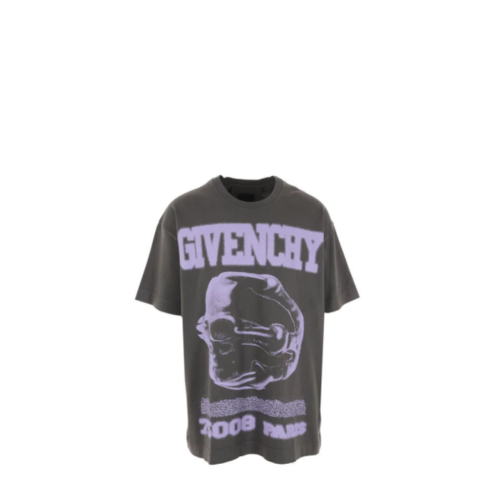 Givenchy Grijze T-shirts en Polos met Ring Print Gray Heren