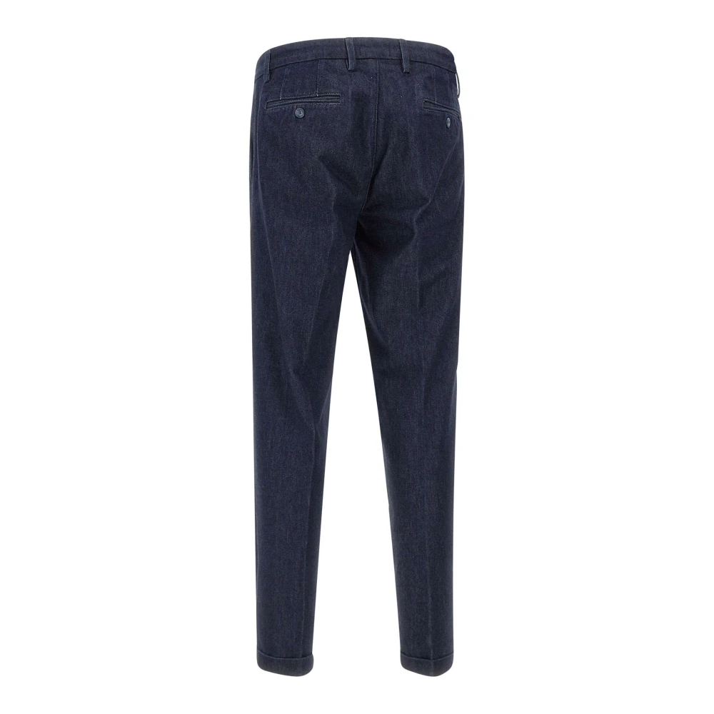 Re-Hash Donkerblauwe Heren Zijden Denim Jeans Blue Heren