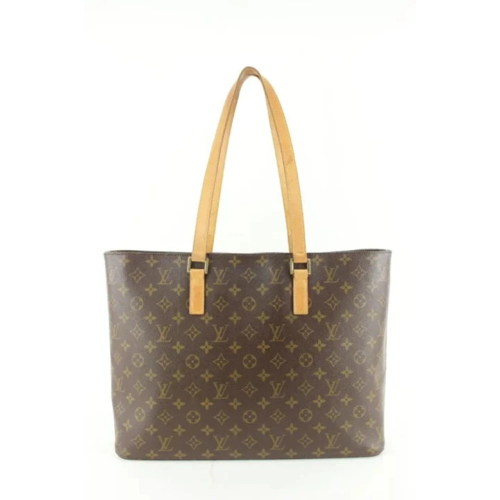 Louis Vuitton Vintage Coated Canvas LV Väskor Brown, Dam