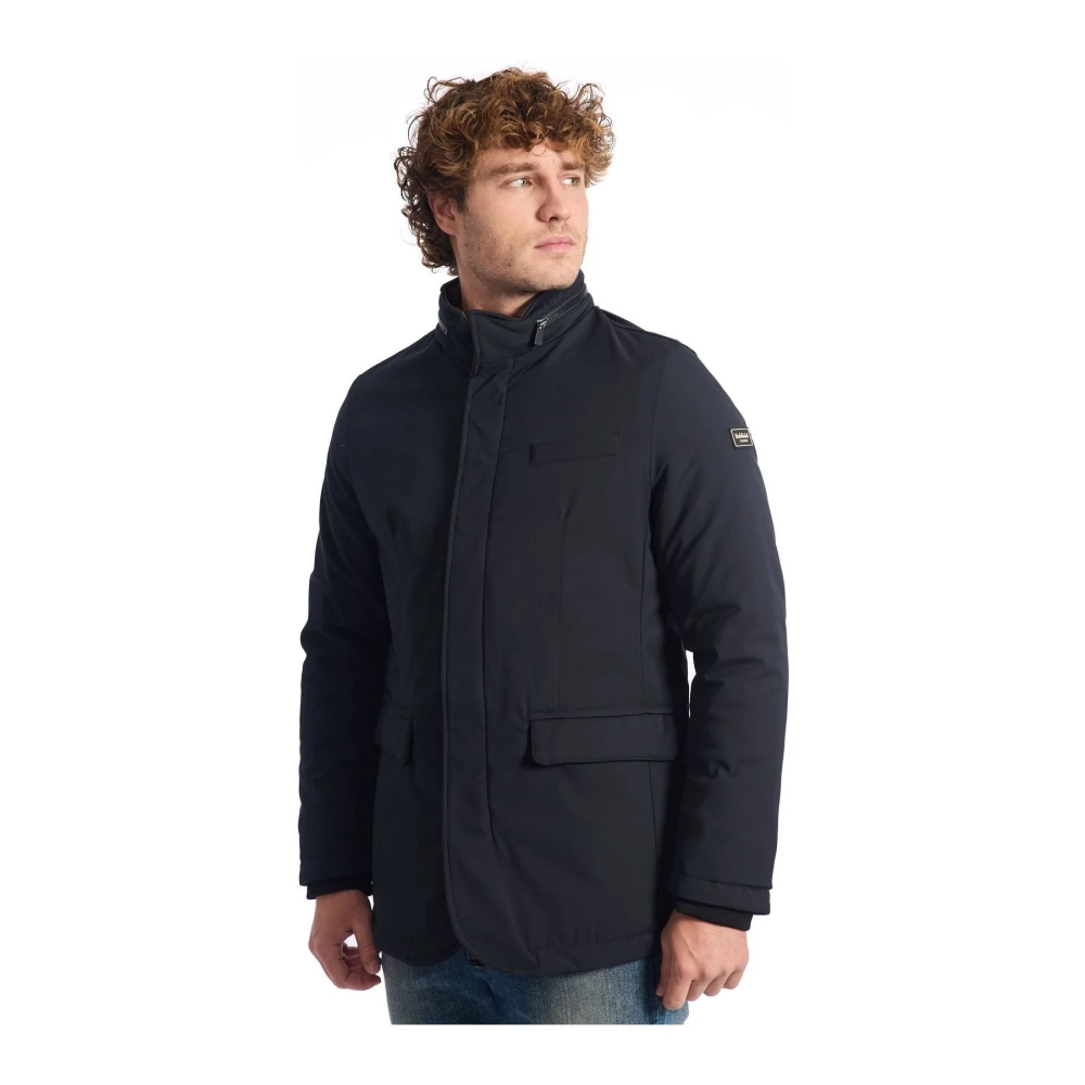 Baldinini Dubbelbreasted jas met afneembare vest Blue Heren
