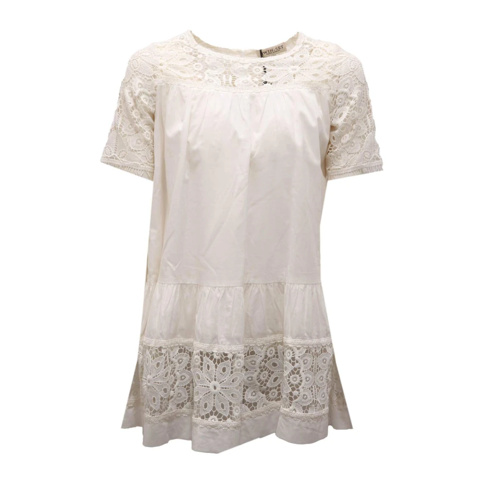 Twinset Girls White Gs62hn Dress - Dresses - 8 Y - Kids