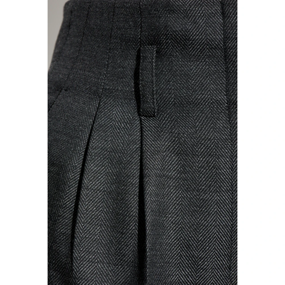 Forte Wollen broek met vouw Gray Dames