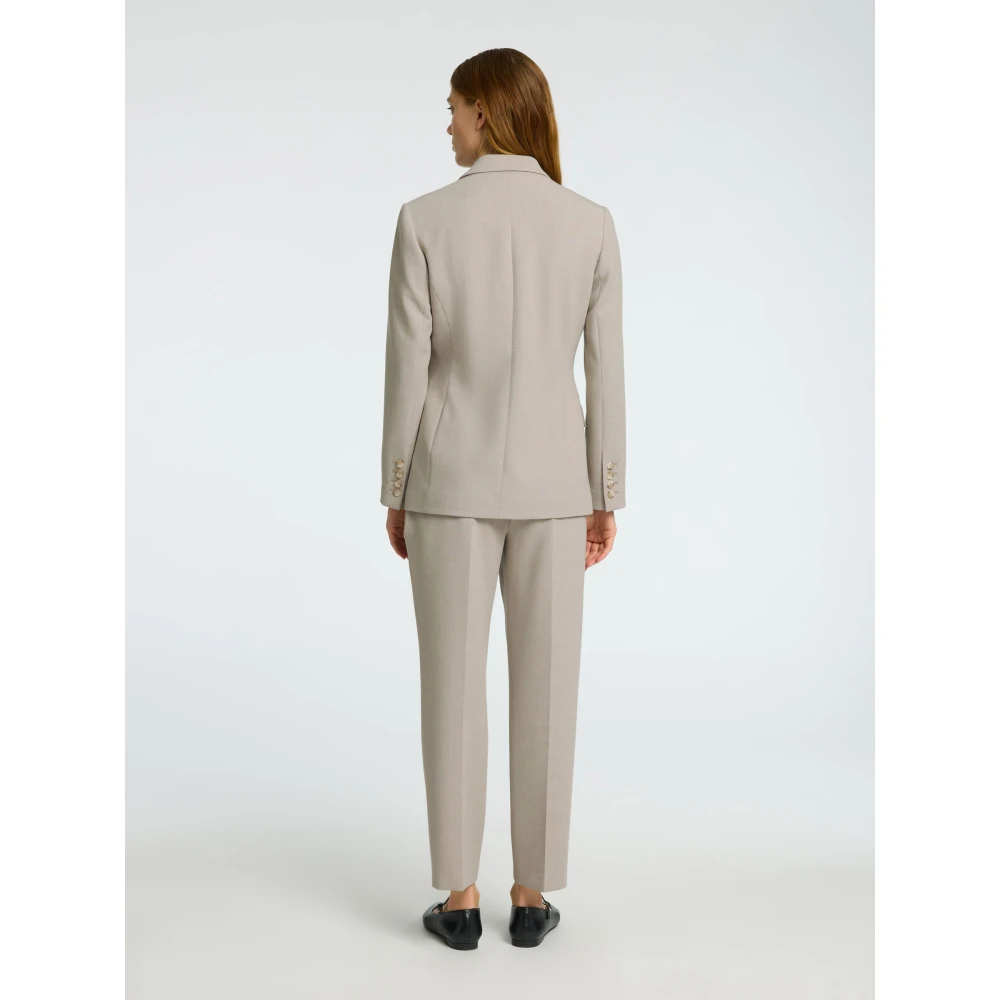 Selected Femme Elegante Op Maat Beige Blazer Beige Dames
