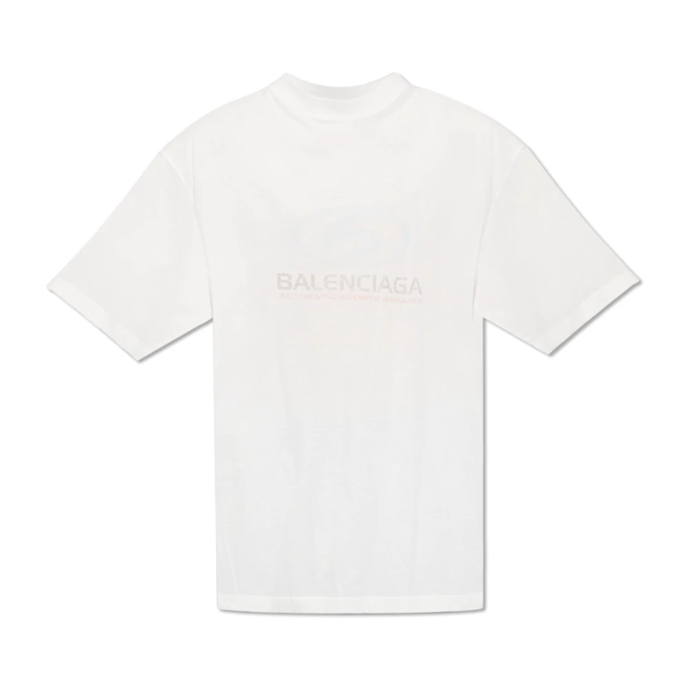 Balenciaga T-shirt met logo-print White Heren