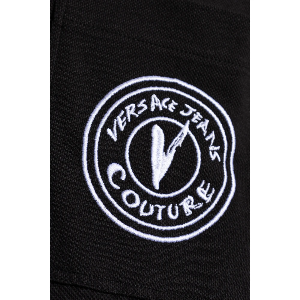Versace Jeans Couture Polo met logo Black Heren