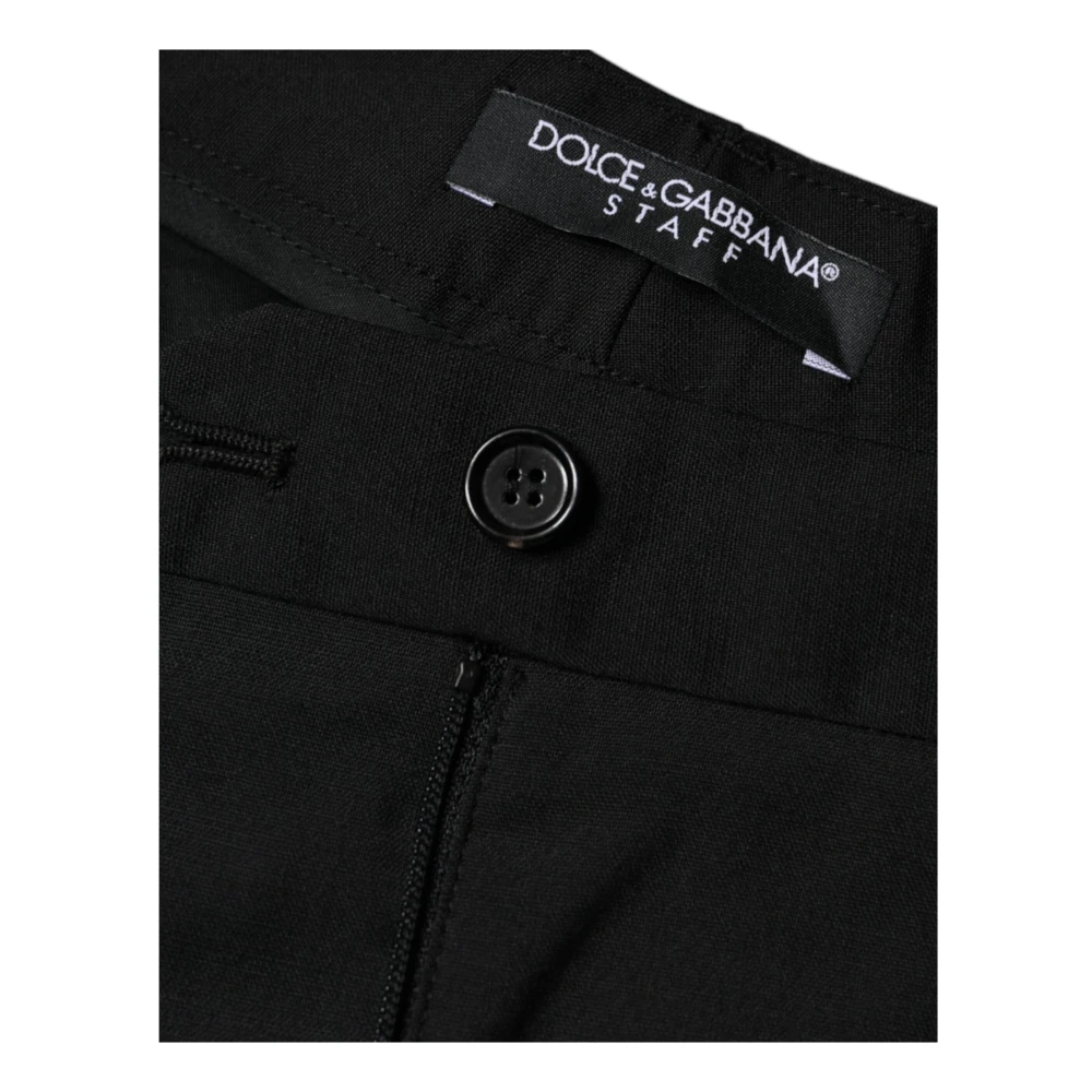 Dolce & Gabbana Zwarte hoge taille taps toelopende broek Black Dames