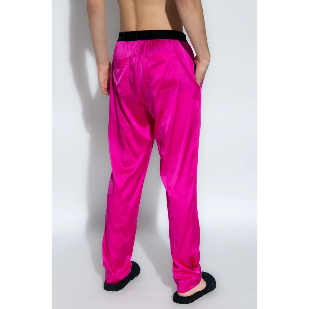 Tom Ford Zijden pyjamabroek Pink Heren