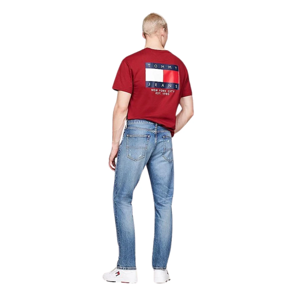 Tommy Hilfiger Distressed Slim Fit Denim Jeans Blue Heren