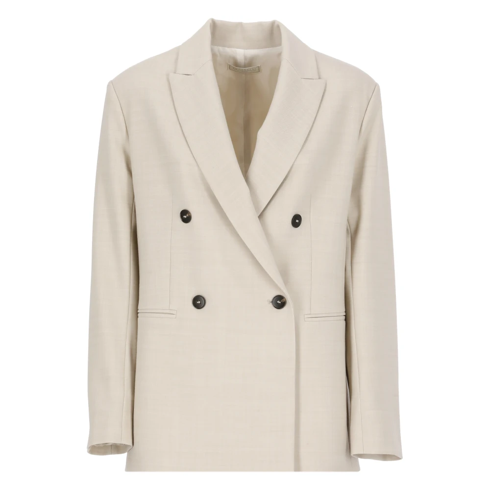 Antonelli Firenze Beige Wolblend Blazer Vrouw Beige Dames