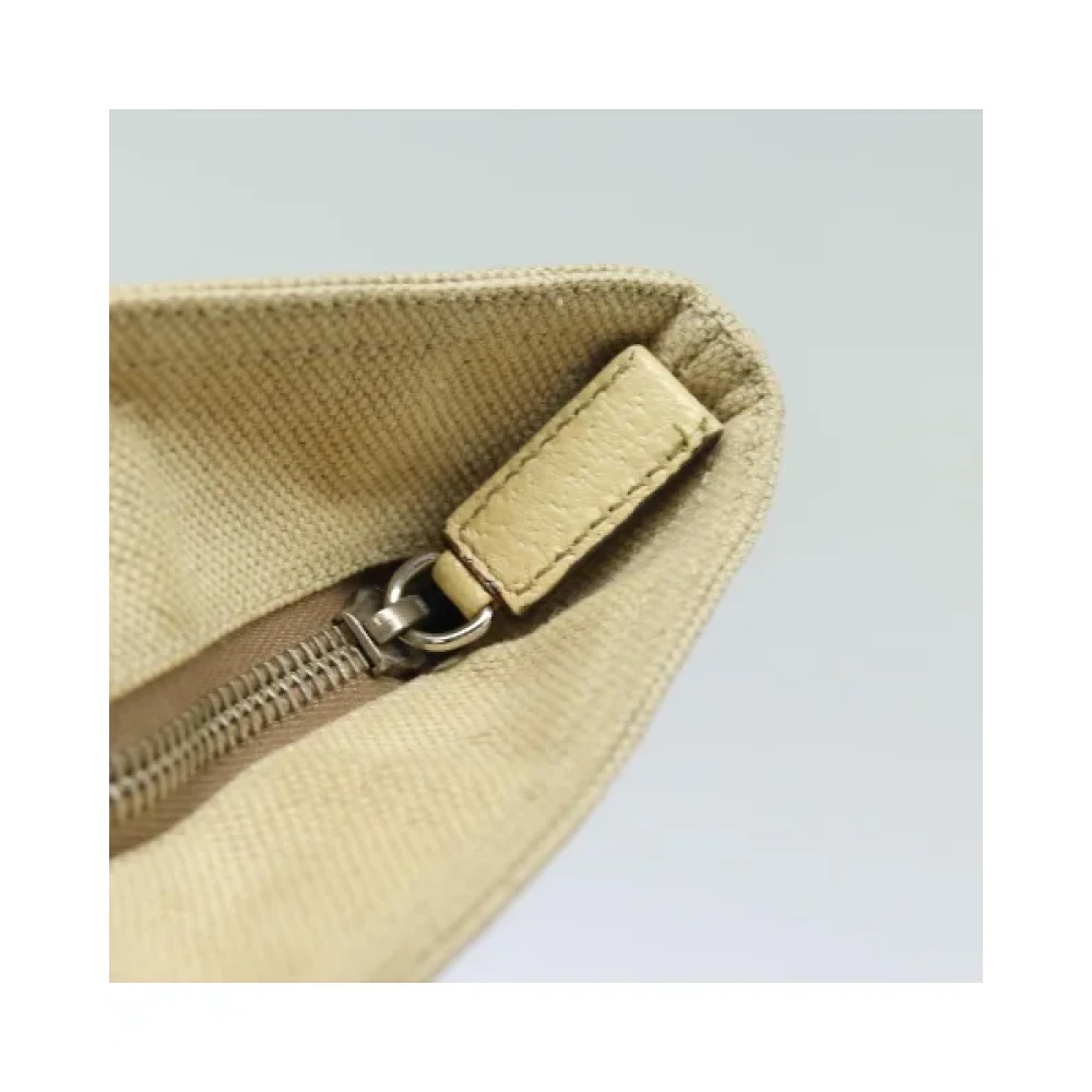 Prada Vintage Pre-owned Canvas handbags Beige Dames