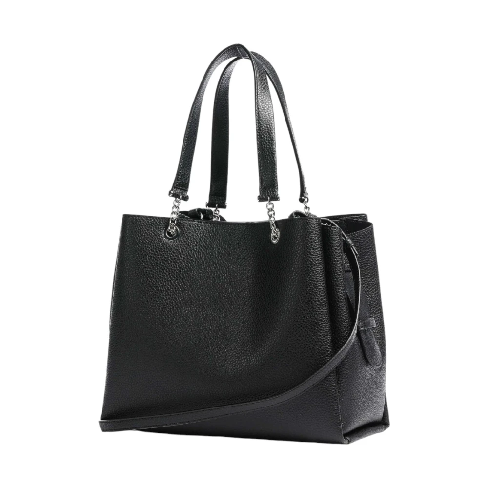 Emporio Armani Stijlvolle Leren Tas Black Dames
